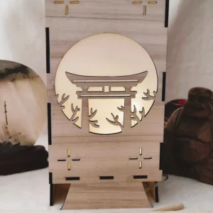 Lampe japonaise bois Torii